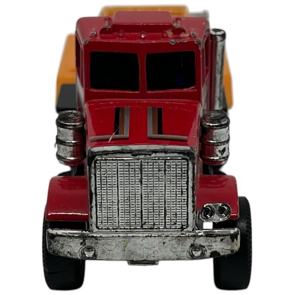 "Vintage Diecast Dump Truck Made In China Miniature Red Cab Yellow Bed" - Picture 3 of 7